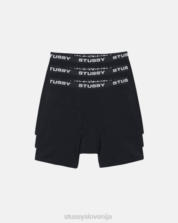 STUSSY 8XB0447 Črna drugi uniseks boksarice - 3 kom