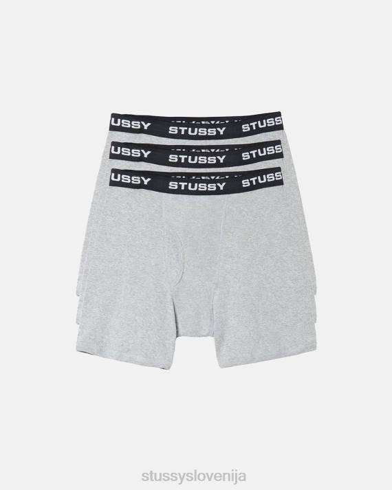 STUSSY 8XB0449 sivo vresje drugi uniseks boksarice - 3 kom