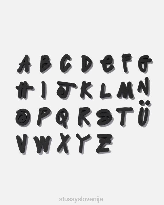 STUSSY 8XB0469 Črna drugi uniseks abecedni magneti