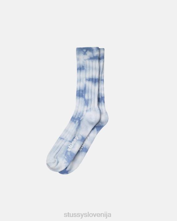 STUSSY 8XB0458 modra nogavice uniseks barvane rebraste nogavice