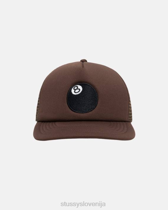 STUSSY 8XB0372 rjav pokrivala uniseks Tovornjakarska kapa z 8 žogami