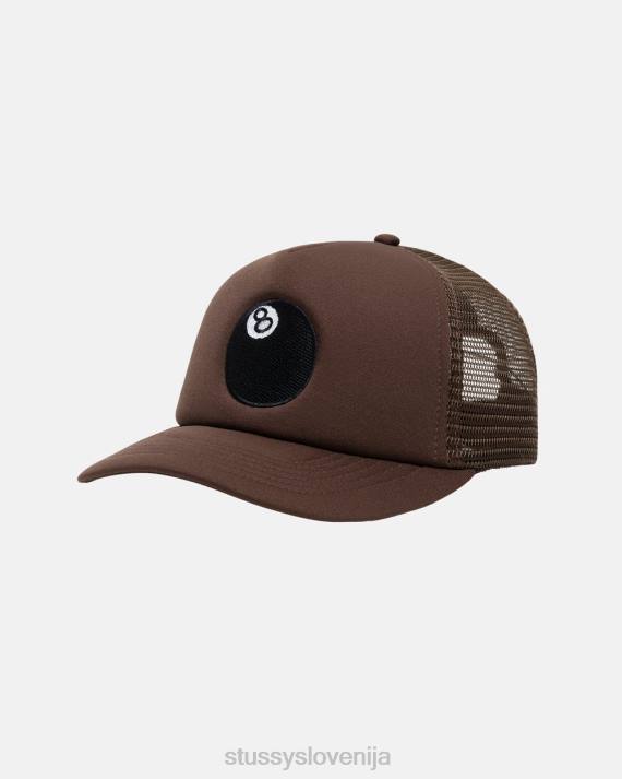 STUSSY 8XB0372 rjav pokrivala uniseks Tovornjakarska kapa z 8 žogami