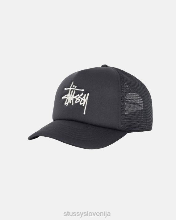 STUSSY 8XB0373 Črna pokrivala uniseks velika osnovna tovornjaška kapa