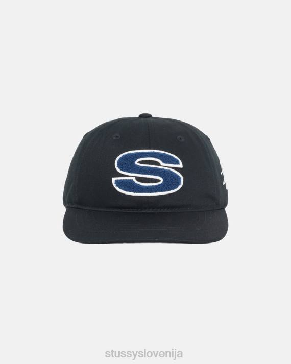 STUSSY 8XB0383 Črna pokrivala uniseks ženiljska kapa z nizko pro