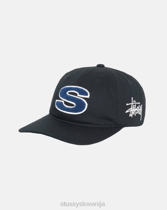STUSSY 8XB0383 Črna pokrivala uniseks ženiljska kapa z nizko pro