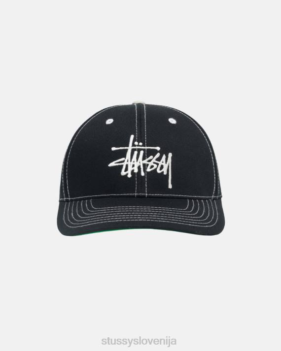 STUSSY 8XB0396 Črna pokrivala uniseks osnovna strukturirana nizka pro cap
