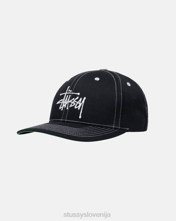 STUSSY 8XB0396 Črna pokrivala uniseks osnovna strukturirana nizka pro cap