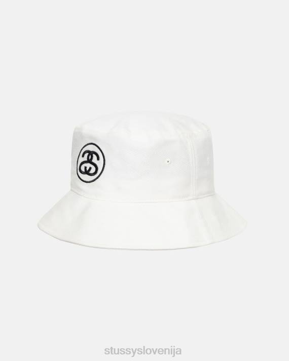 STUSSY 8XB0492 bela pokrivala uniseks klobuk ss link deep bucket