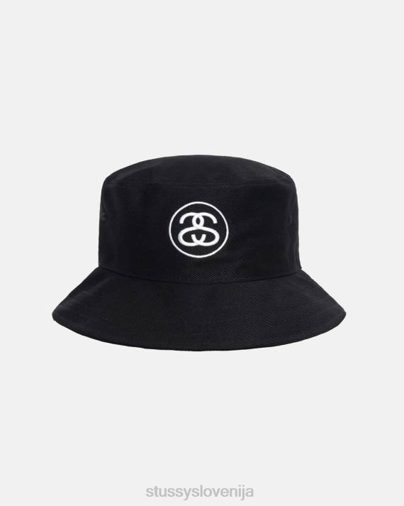 STUSSY 8XB0493 Črna pokrivala uniseks klobuk ss link deep bucket