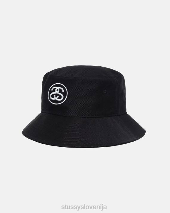 STUSSY 8XB0493 Črna pokrivala uniseks klobuk ss link deep bucket