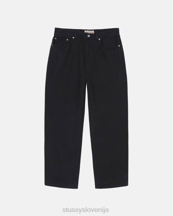 STUSSY 8XB0327 Črna hlače uniseks prebarvan veliki stari jean