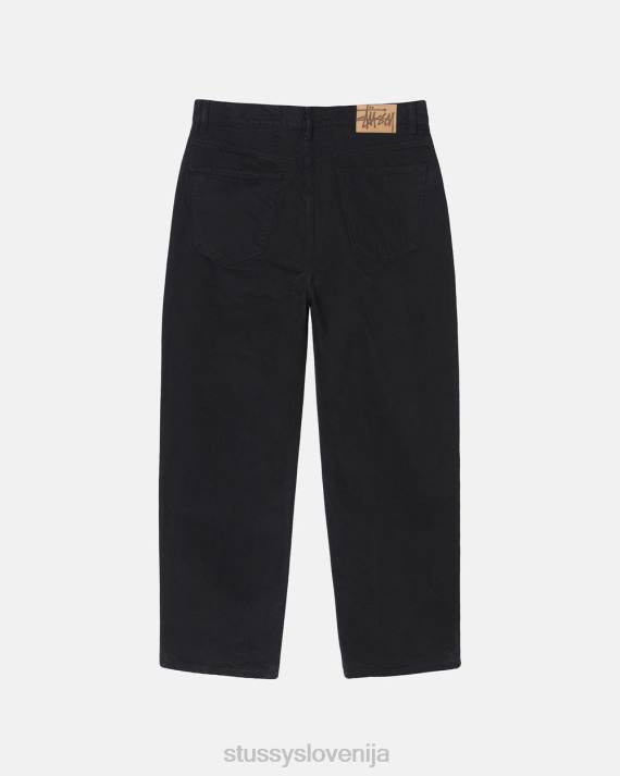 STUSSY 8XB0327 Črna hlače uniseks prebarvan veliki stari jean