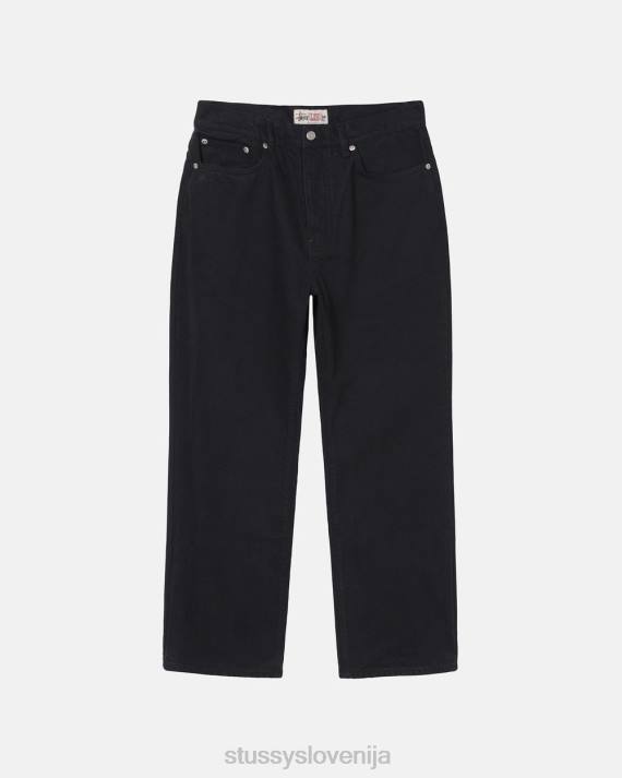 STUSSY 8XB0330 Črna hlače uniseks prebarvan klasični jeans