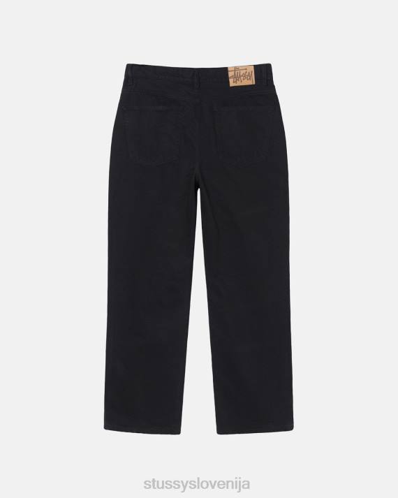 STUSSY 8XB0330 Črna hlače uniseks prebarvan klasični jeans