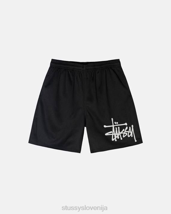 STUSSY 8XB0269 Črna kratke hlače uniseks velika osnovna mreža kratka