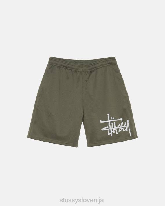STUSSY 8XB0270 olivno kratke hlače uniseks velika osnovna mreža kratka