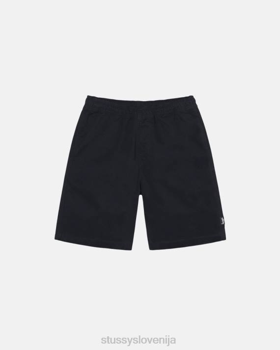 STUSSY 8XB0280 Črna kratke hlače uniseks brušena plaža kratka