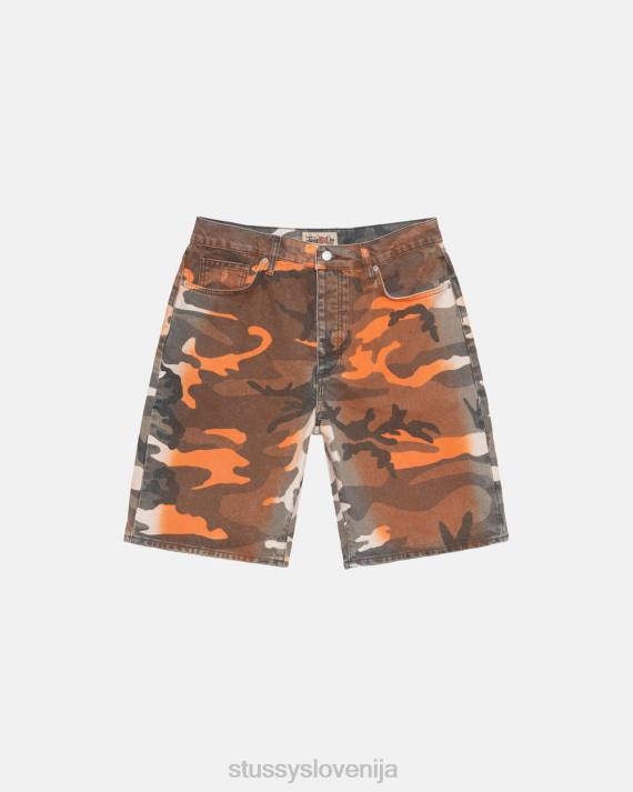 STUSSY 8XB0288 oranžna maska kratke hlače uniseks velike stare kratke hlače v spreju