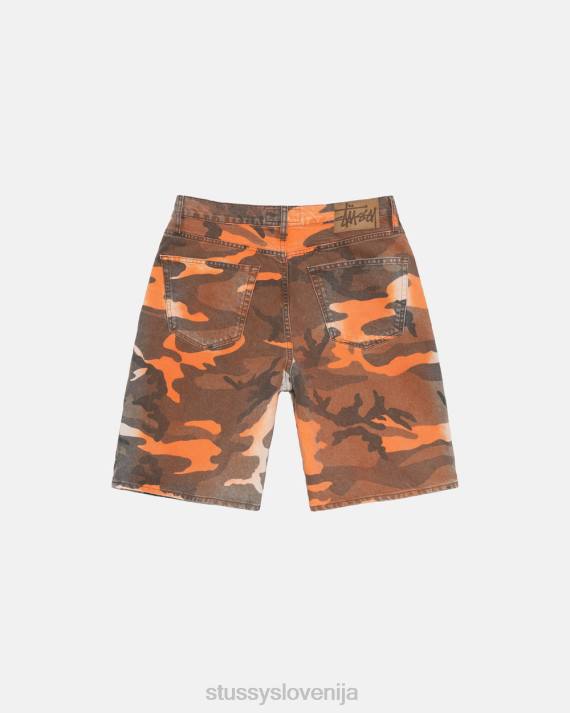 STUSSY 8XB0288 oranžna maska kratke hlače uniseks velike stare kratke hlače v spreju
