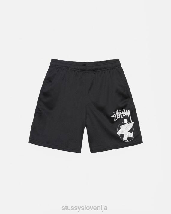 STUSSY 8XB0293 Črna kratke hlače uniseks surfman mreža kratka