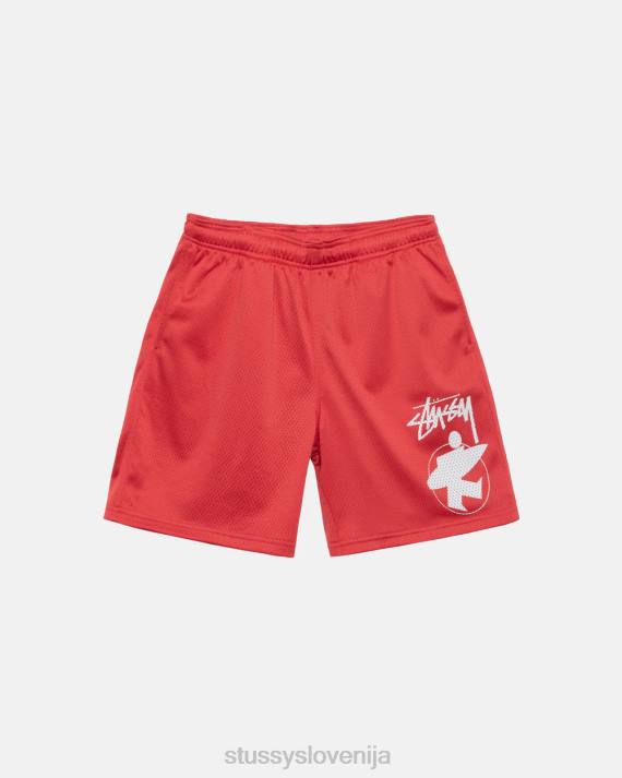 STUSSY 8XB0294 rdeča kratke hlače uniseks surfman mreža kratka