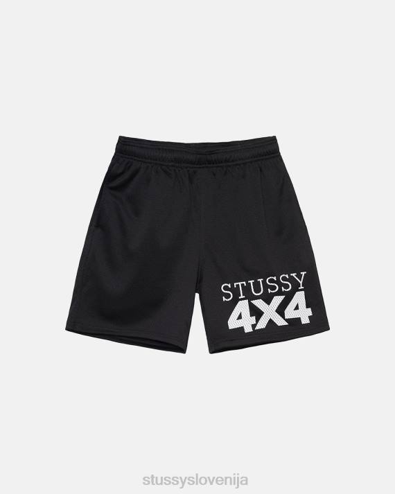 STUSSY 8XB0301 Črna kratke hlače uniseks 4x4 mrežasta kratka