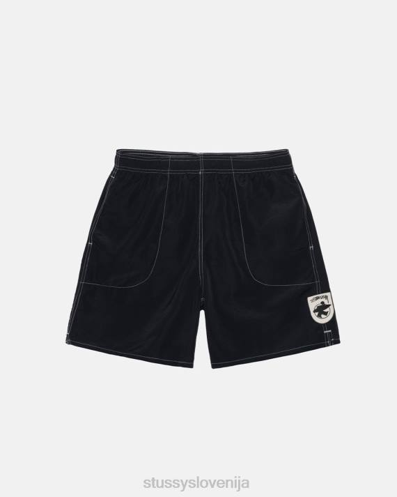 STUSSY 8XB096 Črna kratke hlače uniseks surfman patch water short