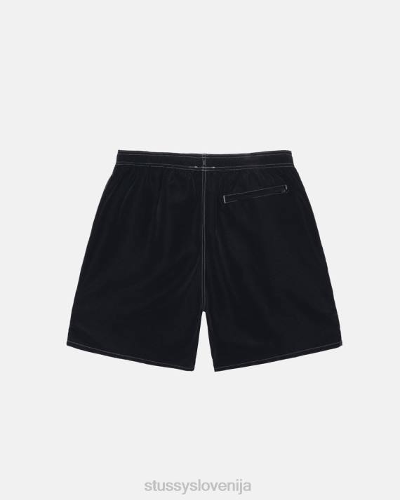 STUSSY 8XB096 Črna kratke hlače uniseks surfman patch water short