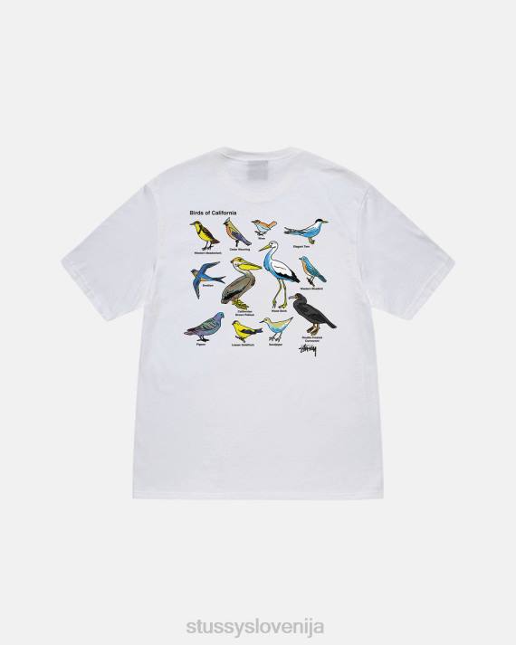 STUSSY 8XB014 bela majice uniseks california birds tee