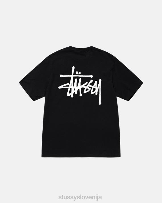 STUSSY 8XB01 Črna majice uniseks osnovna majica