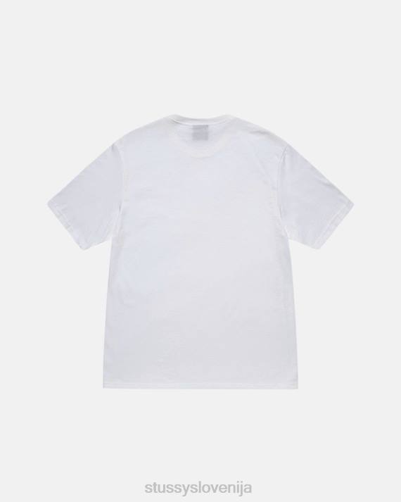 STUSSY 8XB021 bela majice uniseks majica z dirkalnim avtomobilom