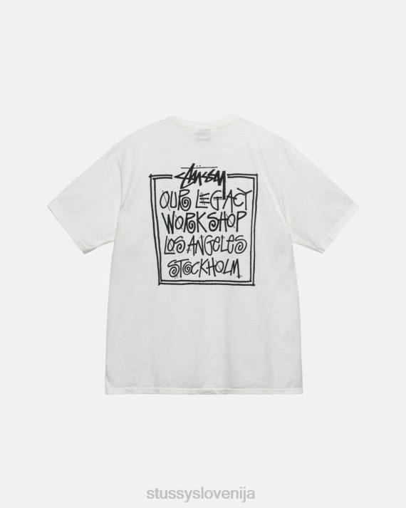 STUSSY 8XB025 naravno majice uniseks naša stara majica s pigmentom obarvana z okvirjem