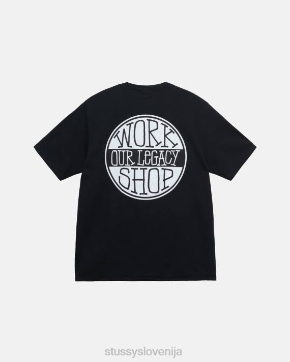 STUSSY 8XB027 Črna majice uniseks naša stara majica s pikčastim pigmentom