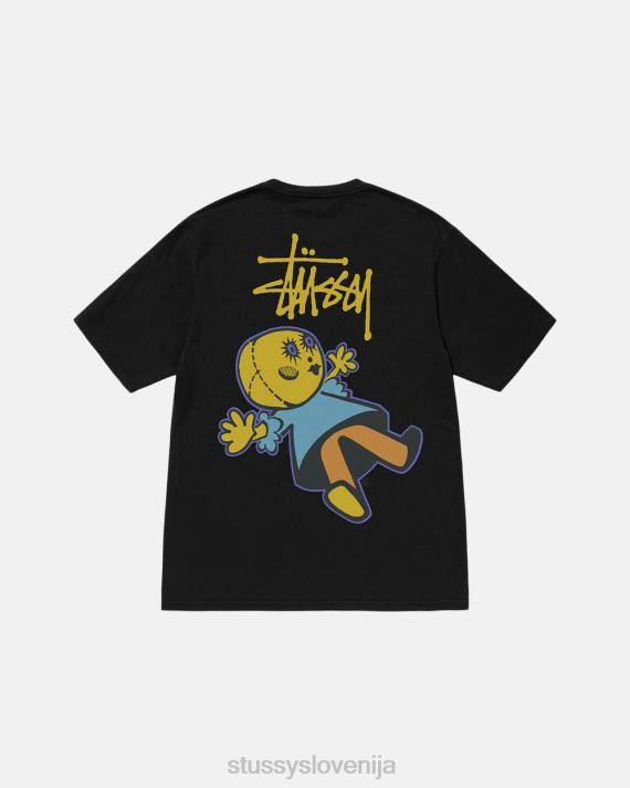 STUSSY 8XB037 Črna majice uniseks Dollie pigmentno obarvana majica