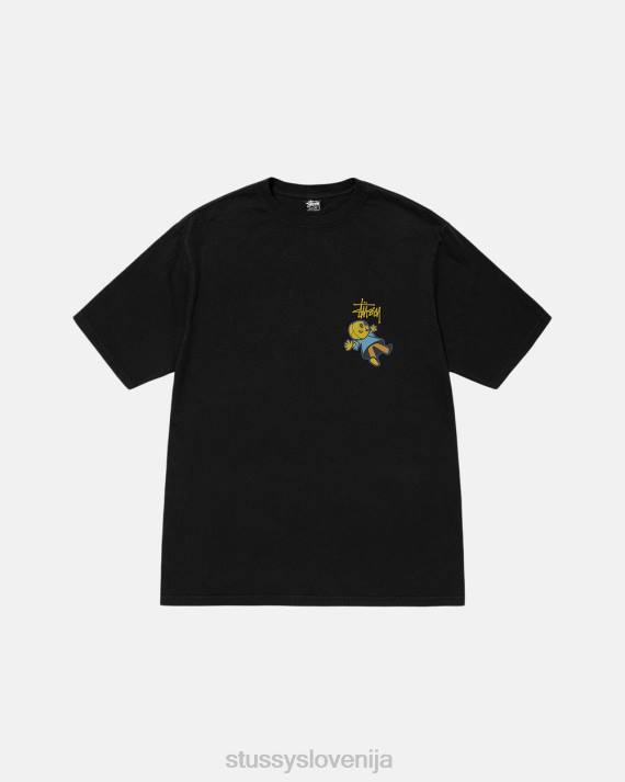 STUSSY 8XB037 Črna majice uniseks Dollie pigmentno obarvana majica