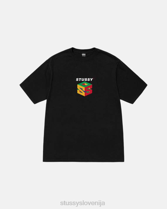 STUSSY 8XB041 Črna majice uniseks s64 pigmentno obarvana majica