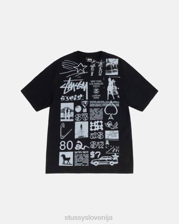 STUSSY 8XB045 Črna majice uniseks sara tee