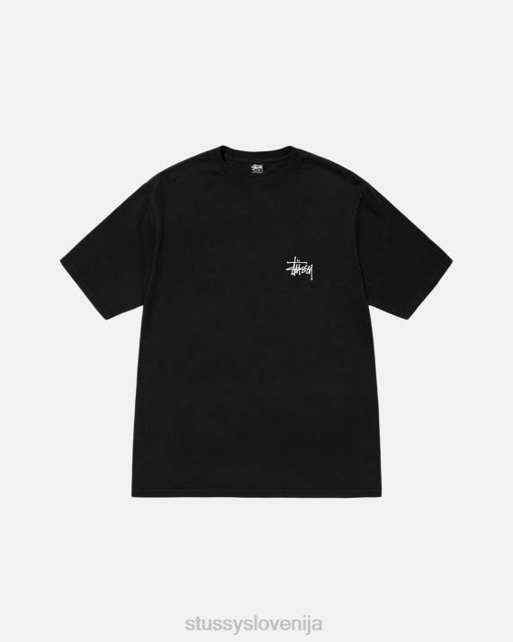 STUSSY 8XB0497 Črna majice uniseks majica z osnovnim pigmentom