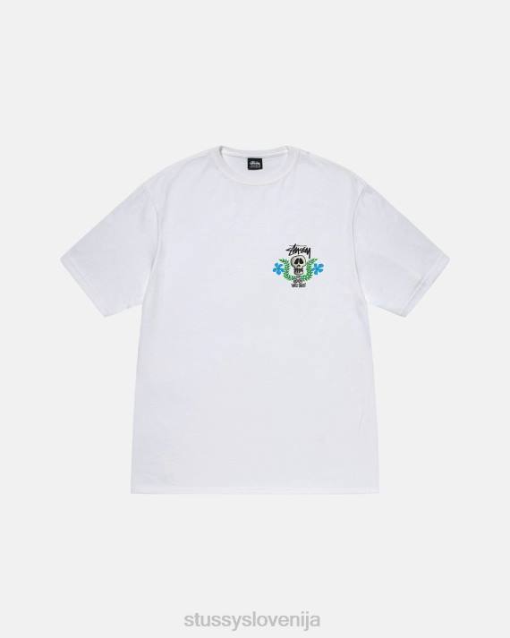 STUSSY 8XB049 bela majice uniseks majica z lobanjim grebenom