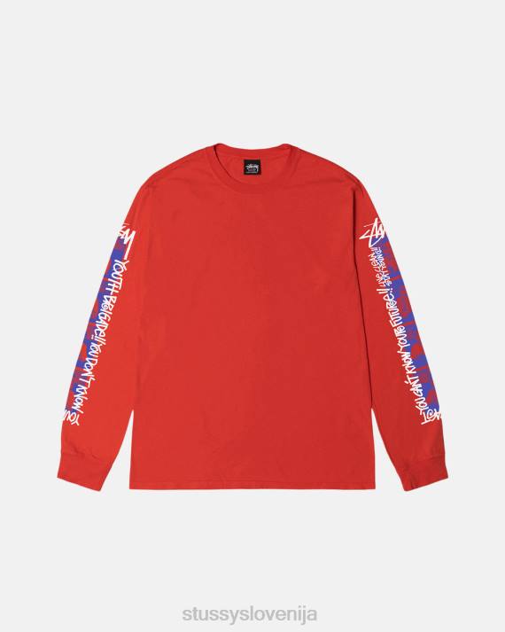 STUSSY 8XB053 paradižnik majice uniseks mladinske brigade pigmentno barvana majica