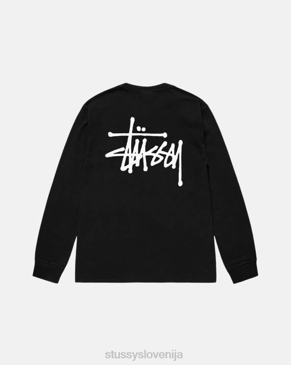 STUSSY 8XB062 Črna majice uniseks osnovni pigment barvana majica