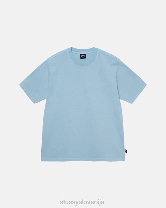 STUSSY 8XB070 lt. modra majice uniseks težka pigmentno obarvana ekipa