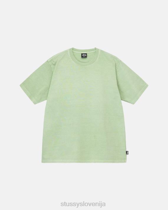 STUSSY 8XB072 zelena majice uniseks težka pigmentno obarvana ekipa