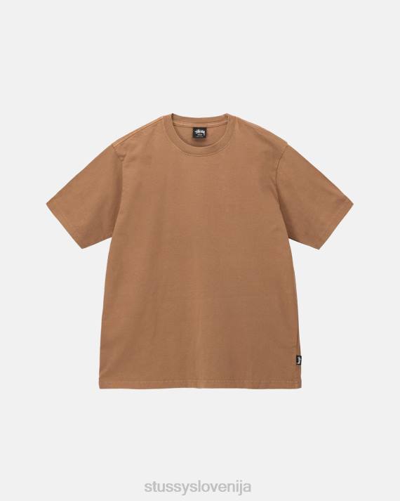 STUSSY 8XB073 rjav majice uniseks težka pigmentno obarvana ekipa