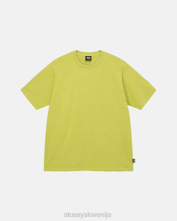 STUSSY 8XB075 rumena majice uniseks težka pigmentno obarvana ekipa