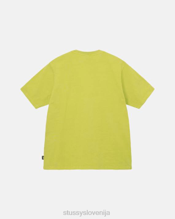 STUSSY 8XB075 rumena majice uniseks težka pigmentno obarvana ekipa