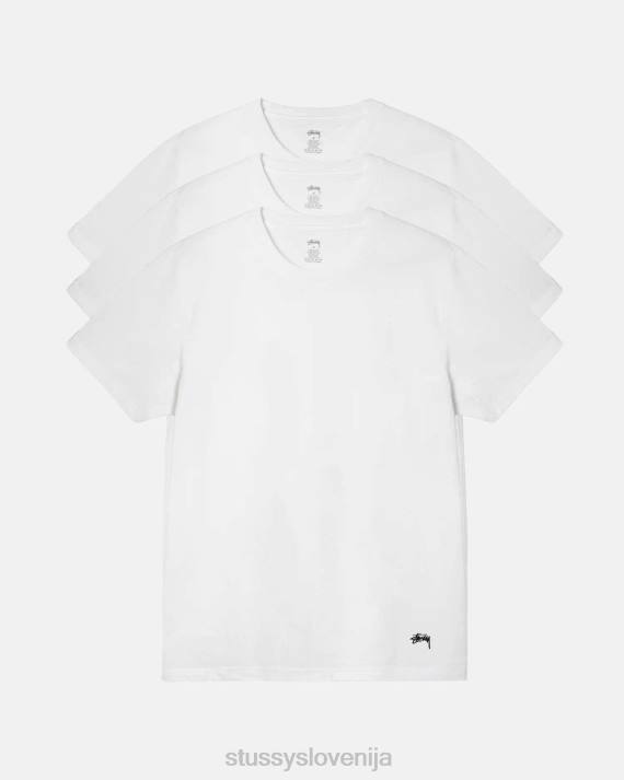 STUSSY 8XB088 bela majice uniseks spodnja majica - 3 kom