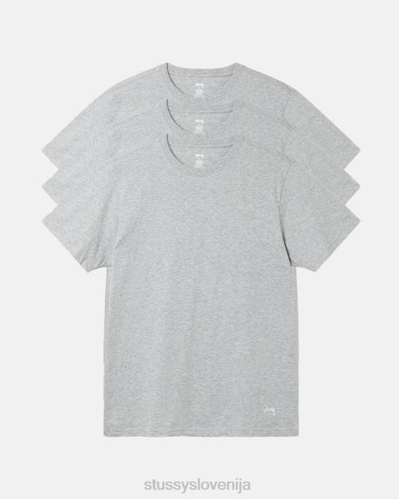 STUSSY 8XB090 sivo vresje majice uniseks spodnja majica - 3 kom