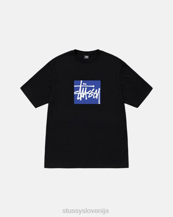 STUSSY 8XB09 Črna majice uniseks stock box tee