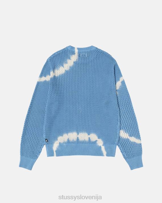 STUSSY 8XB0254 barva kravate modra pletenine uniseks pigmentno obarvan ohlapen pulover